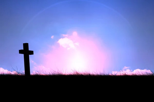 Composite image of wooden cross — Stock Photo, Image