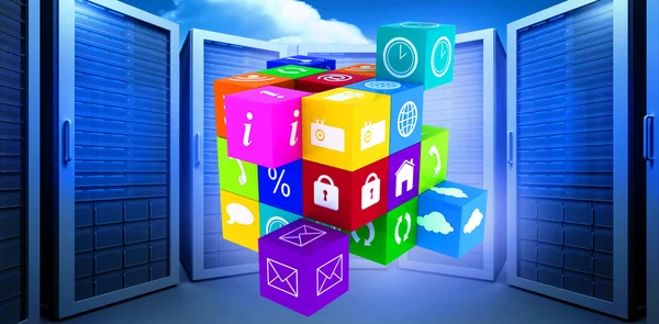 Composite image of app cube — Stock Photo, Image