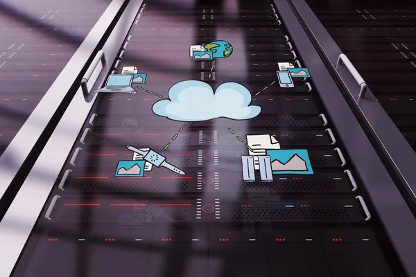 Composite image of cloud computing doodle — Stock Photo, Image
