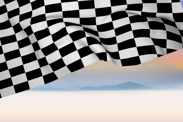 Composite image of checkered flag — Stock Photo, Image