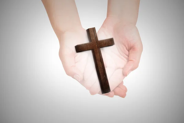 Composite image of hands presenting — Stock Photo, Image