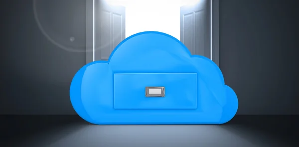Verbundbild der Cloud Computing-Schublade — Stockfoto
