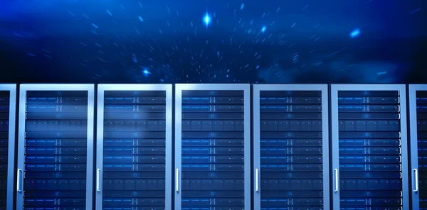 Composite image of server towers — Stock Photo, Image