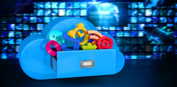 Composite image of cloud computing drawer — Stock Photo, Image