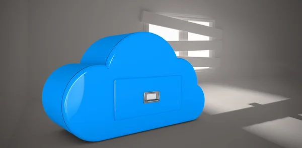 Imagem composta da gaveta de computação em nuvem — Fotografia de Stock