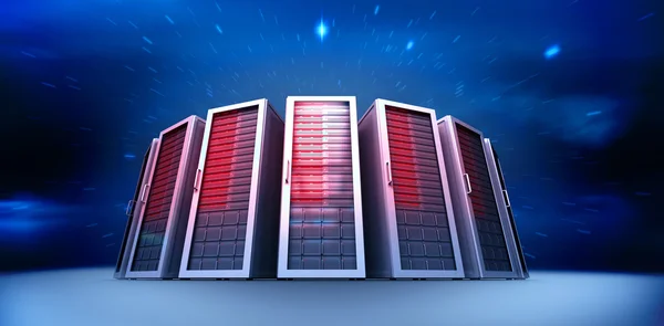 Composite image of server towers — Stock Photo, Image