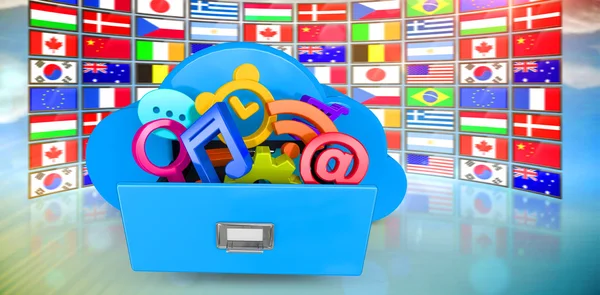 Composite image of cloud computing drawer — Stock Photo, Image