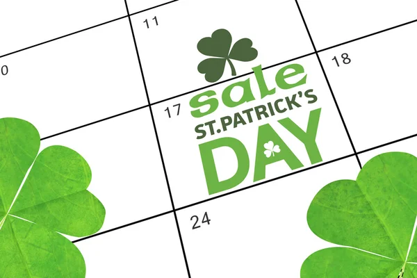 Imagen compuesta de st patricks día venta anuncio — Foto de Stock