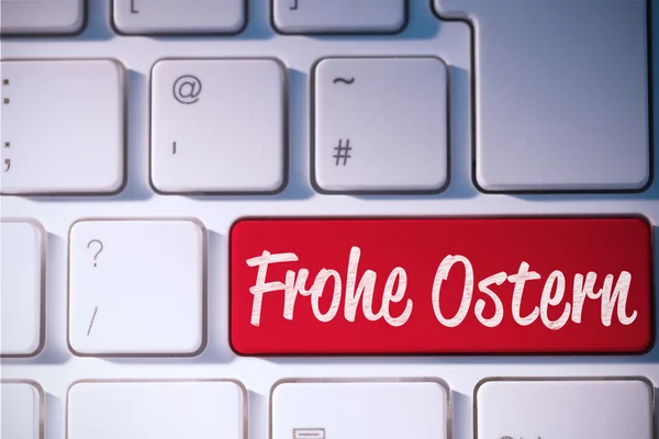 Composite image of frohe ostern — Stock Photo, Image