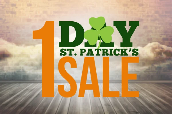 Composite image of patricks day sale ad — Stock Photo, Image