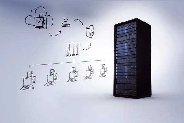 Cloud computing doodle — Stock Photo, Image