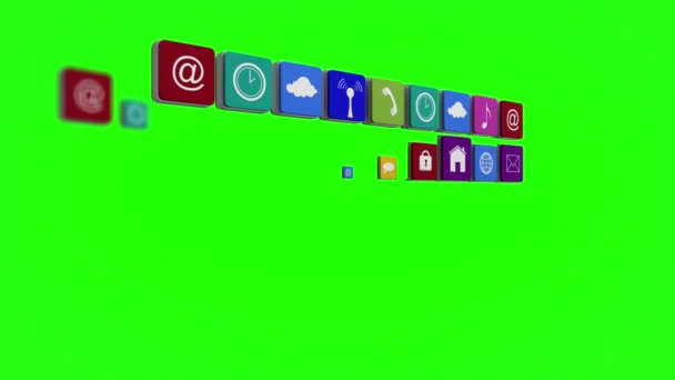 Parede de azulejos ícone app — Vídeo de Stock