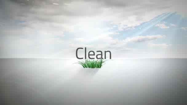 Environmental buzzwords with logo — Stock Video