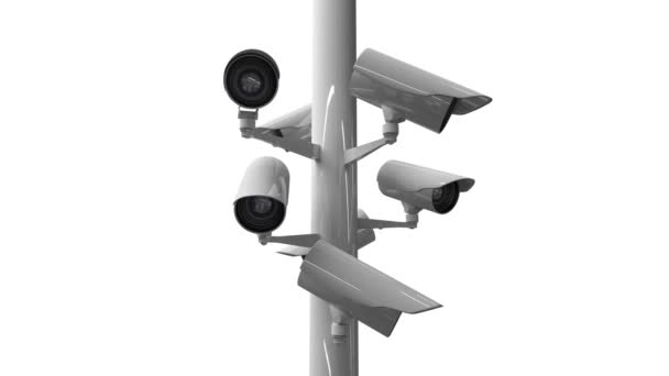 Animação digital de câmeras CCTV — Vídeo de Stock