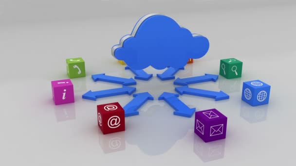 Cloud avec cubes d'application informatique — Video