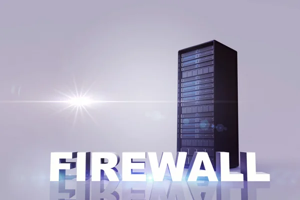 Složený obraz brány firewall — Stock fotografie