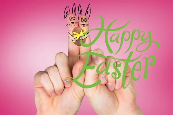 Fingers as easter bunny — Stock Photo, Image
