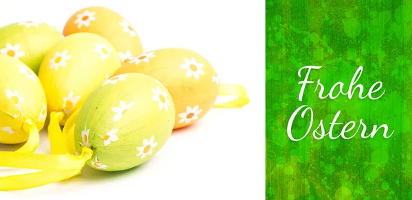 Composite image of frohe ostern — Stock Photo, Image