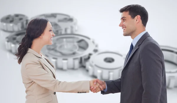 Future partners shaking hands — Stock Photo, Image