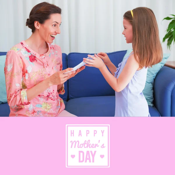 Composite image of mothers day greeting — Stock Photo, Image