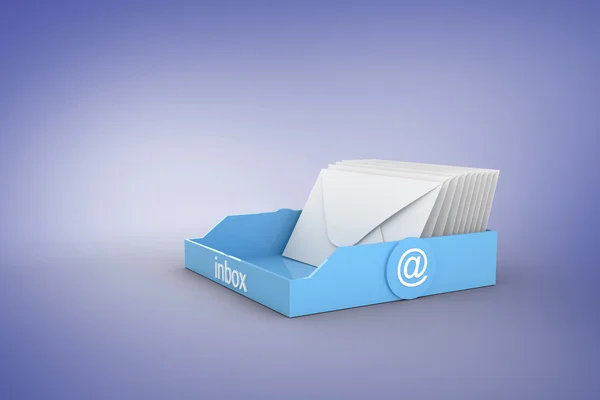 Composite image of blue inbox — Stock Photo, Image