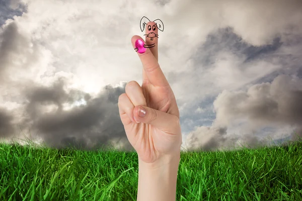 Fingers as easter bunny — Stock Photo, Image