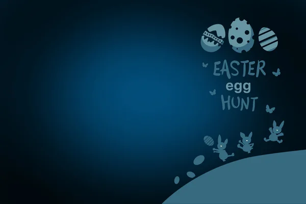 Easter egg hunt grafiki z niebieskim — Zdjęcie stockowe