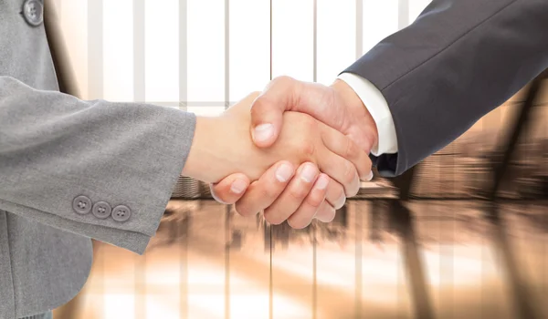 Handshake mezi dvěma lidmi, obchodní — Stock fotografie