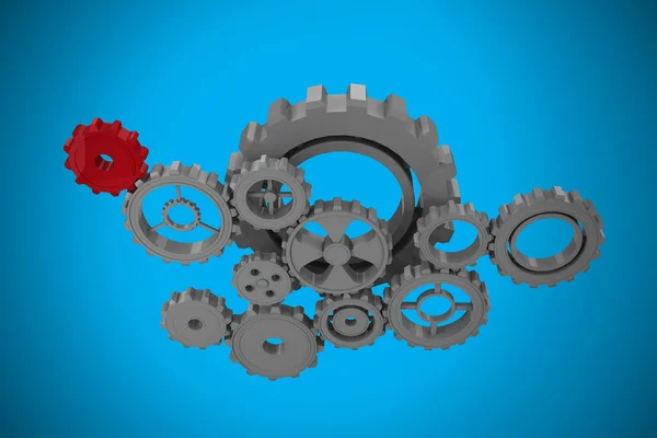 Composite image of cogs and wheels — Stock Photo, Image