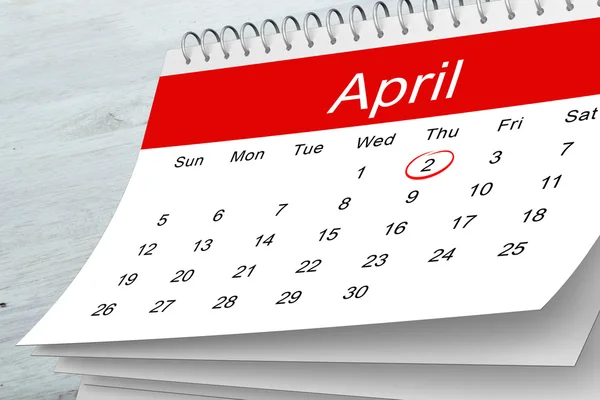 Immagine composita del calendario di aprile — Foto Stock