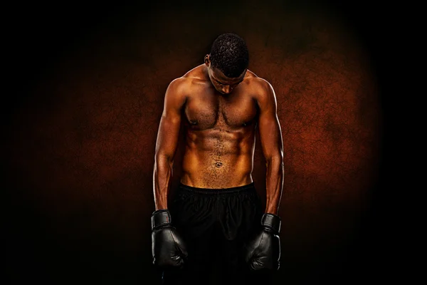 Composite image of muscular boxer — Stock Photo, Image