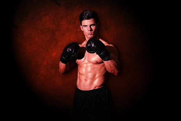 Composite image of muscular boxer — Stock Photo, Image