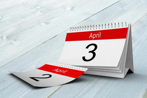 4 月カレンダーの合成画像 — ストック写真
