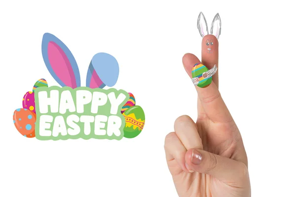 Fingers as easter bunny — Stock Photo, Image