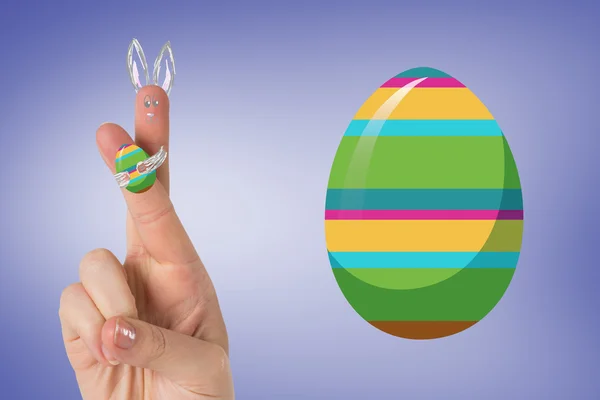 Fingers as easter bunny — Stock Photo, Image