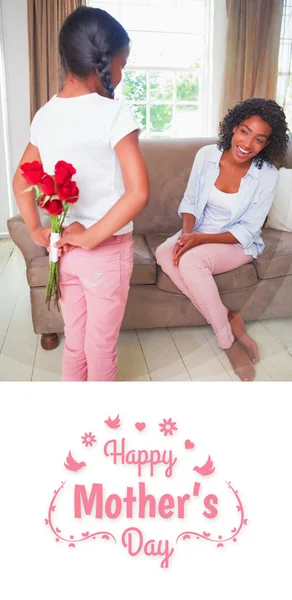 Composite image of mothers day greeting — Stock Photo, Image