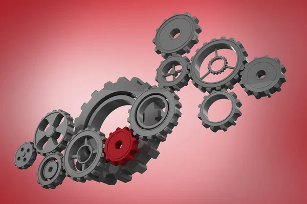 Composite image of cogs and wheels — Stock Photo, Image