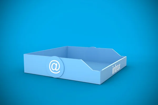 Composite image of blue inbox — Stock Photo, Image