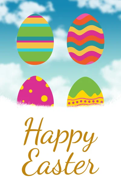 Grass against happy easter — Stock Photo, Image