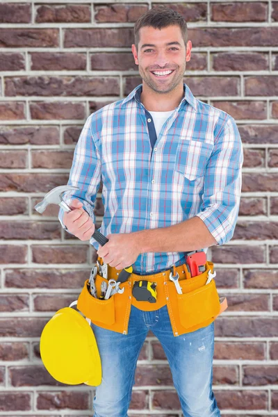 Repairman holding hammer — Stock Photo, Image