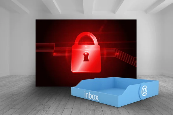 Composite image of blue inbox — Stock Photo, Image