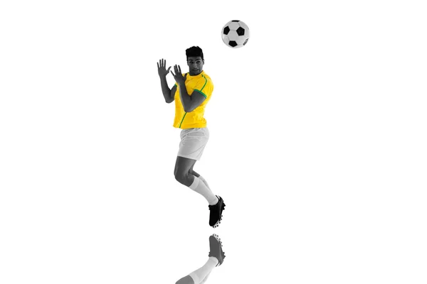 复合图像的足球运动员 — 图库照片