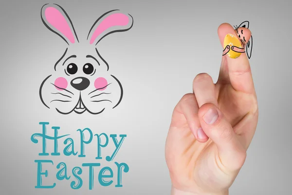 Fingers as easter bunny — Stock Photo, Image