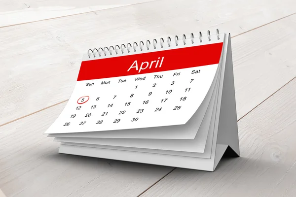 Giorno di Pasqua sul calendario — Foto Stock