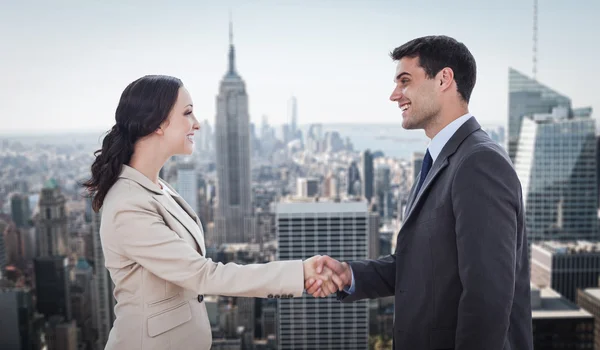 Future partners shaking hands — Stock Photo, Image