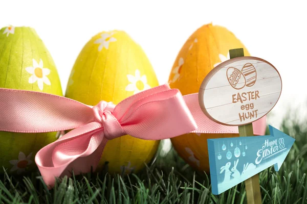 Velikonoční vajíčko hon znamení — Stock fotografie