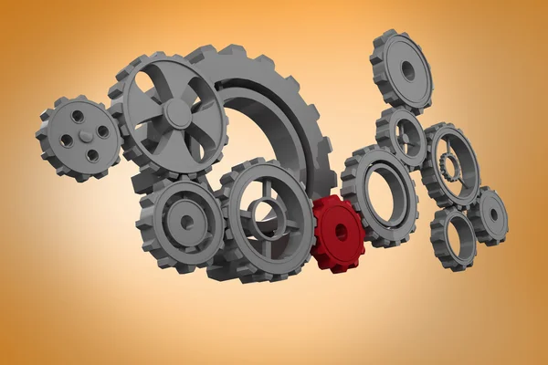 Composite image of cogs and wheels — Stock Photo, Image