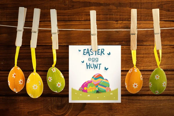 Grafik Paskalya yortusu yumurta avlamak — Stok fotoğraf