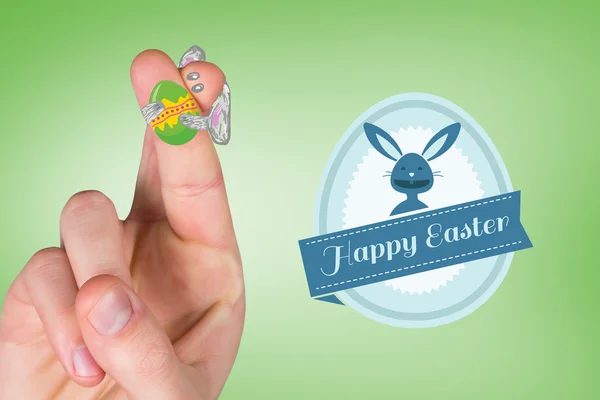 Fingers as easter bunny — Stock Photo, Image