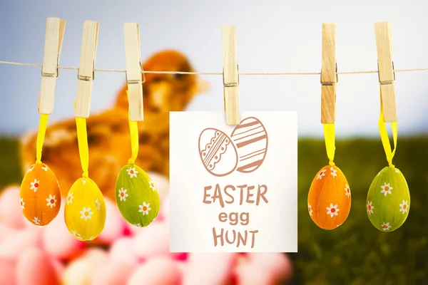 Easter egg hunt graphic — Stock Photo, Image